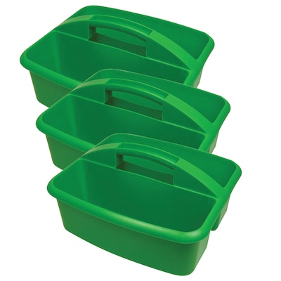Romanoff Plastic Large Utility Caddy, 12.75 x 11.25 x 6.75, Green, Pack of 3 (ROM26005-3)