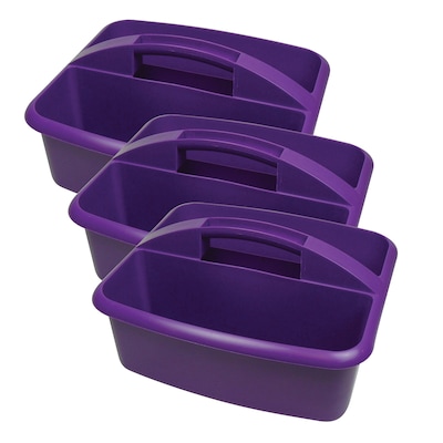 Romanoff Plastic Large Utility Caddy, 12.75 x 11.25 x 6.75, Purple, Pack of 3 (ROM26006-3)