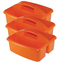 Romanoff Plastic Large Utility Caddy, 12.75 x 11.25 x 6.75, Orange, Pack of 3 (ROM26009-3)