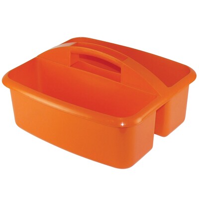 Romanoff Plastic Large Utility Caddy, 12.75" x 11.25" x 6.75", Orange, Pack of 3 (ROM26009-3)