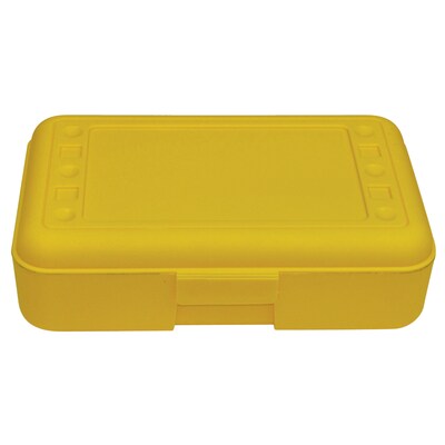 Romanoff Plastic Latch Pencil Case, Yellow, Pack of 12 (ROM60203-12)