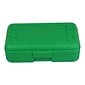 Romanoff Plastic Pencil Box, Green, 12/Pack (ROM60205-12)