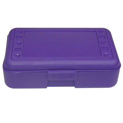 Romanoff Plastic Latch Pencil Case, Purple, Pack of 12 (ROM60206-12)