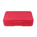 Romanoff Plastic Pencil Box, Hot Pink, 12/Pack (ROM60207-12)