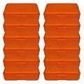 Romanoff Plastic Latch Pencil Case, Orange, Pack of 12 (ROM60209-12)