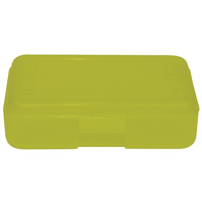 Romanoff Plastic Latch Pencil Case, Lemon, Pack of 12 (ROM60223-12)