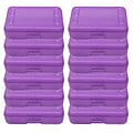 Romanoff Plastic Latch Pencil Case, Purple Sparkle, Pack of 12 (ROM60286-12)