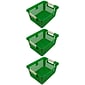 Romanoff Plastic Tattle® Book Basket, 12.25" x 9.75" x 6", Green, Pack of 3 (ROM74905-3)