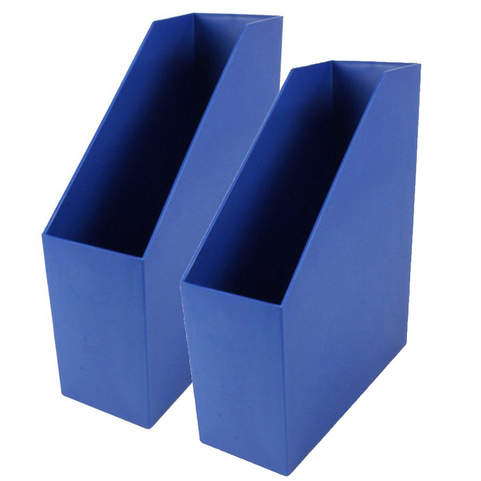 Romanoff Plastic Magazine File, 9.5 x 3.5 x 11.5, Blue, Pack of 2 (ROM77704-2)