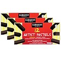 Sargent Art® Artist Square Chalk Pastels, Charcoal, 12 Per Pack, 3 Packs (SAR224115-3)