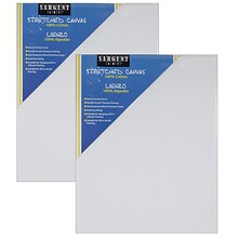 Sargent Art 100% Cotton Stretched Canvas, Double Primed, 16 x 24, Pack of 2 (SAR902021-2)