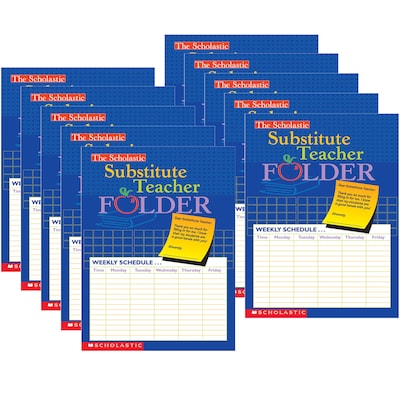 Scholastic Teacher Resources Substitute Teacher Folder, 9.5 x 11, 10/Bundle (SC-0439546443-10)