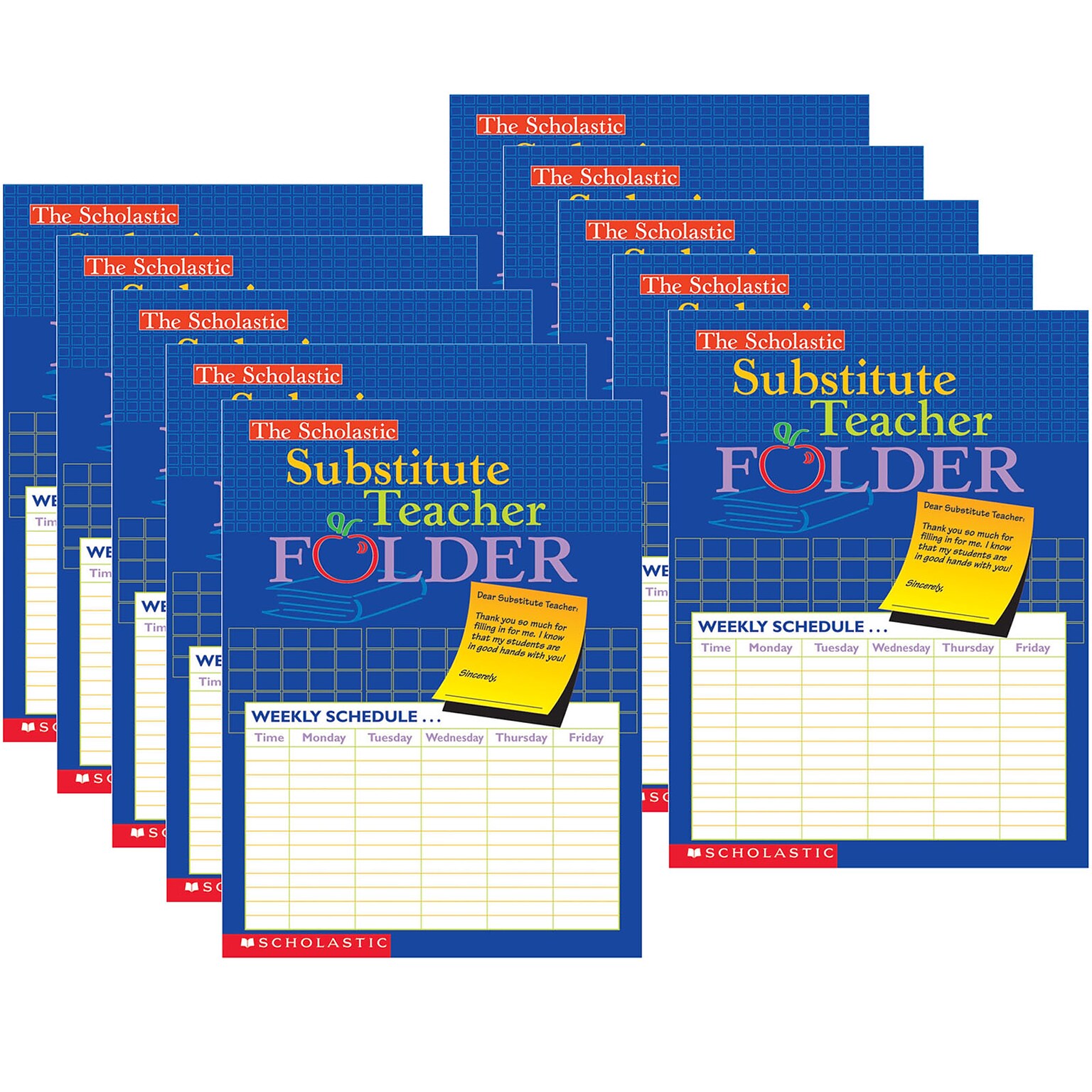 Scholastic Teacher Resources Substitute Teacher Folder, 9.5 x 11, 10/Bundle (SC-0439546443-10)