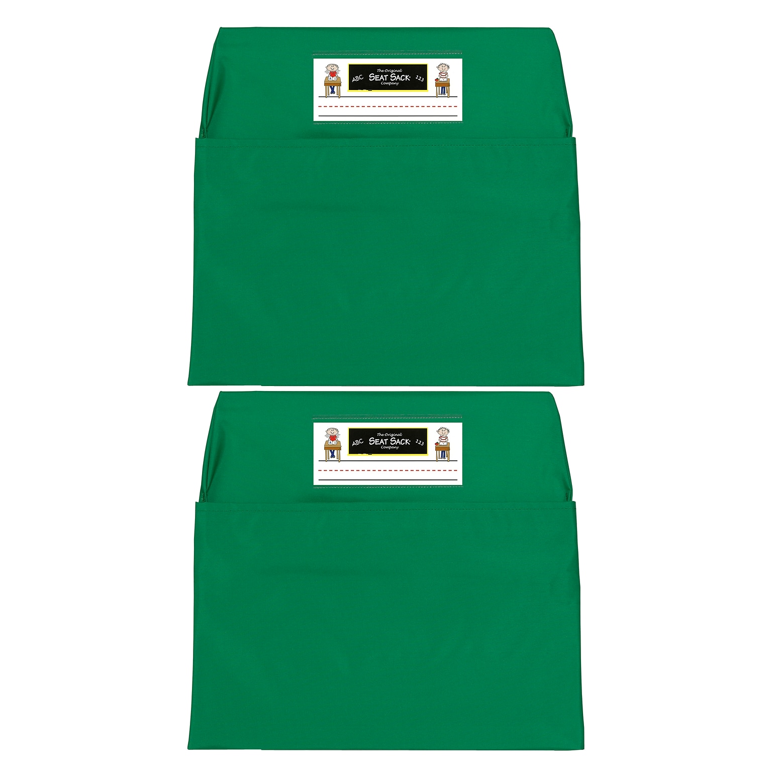 Seat Sack® Laminated Fabric Standard Seat Sack, 14, Green, 2/Bundle (SSK00114GR-2)