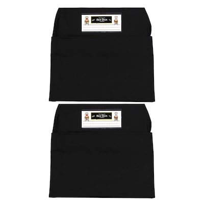 Seat Sack® Laminated Fabric Medium Seat Sack, 15, Black, 2/Bundle (SSK00115BK-2)