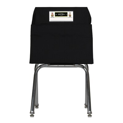 Seat Sack® Laminated Fabric Medium Seat Sack, 15", Black, 2/Bundle (SSK00115BK-2)