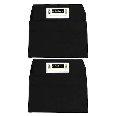 Seat Sack® Laminated Fabric Large Seat Sack, 17 Inch, Black, Pack of 2 (SSK00117BK-2)