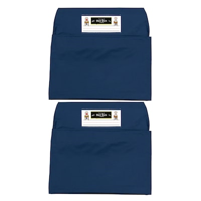 Seat Sack® Laminated Fabric Large Seat Sack, 17, Blue, 2/Bundle (SSK00117BL-2)