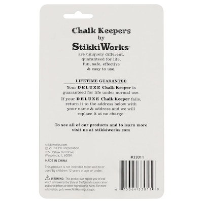StikkiWorks Deluxe Chalk Keeper, Pack of 3 (STK33011-3)