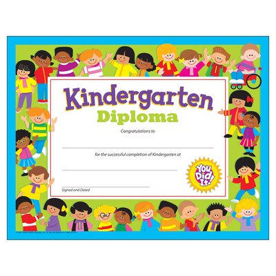 TREND Kindergarten Diploma, 30 Per Pack, 6 Packs (T-17005-6)