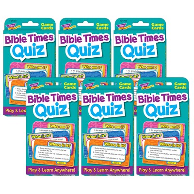 TREND Bible Times Quiz Challenge Cards, 6 Sets (T-24703-6)