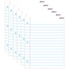 TREND Notebook Paper Wipe-Off Chart Laminated Paper Dry-Erase Whiteboard, 17 x 22, Pack of 6 (T-27