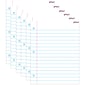 TREND Notebook Paper Wipe-Off Chart Laminated Paper Dry-Erase Whiteboard, 17" x 22", Pack of 6 (T-27308-6)