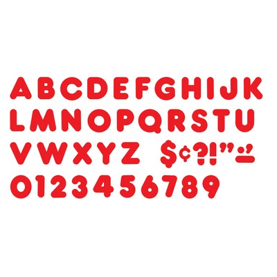 TREND 4" Casual Uppercase Ready Letters, Red, 71/Pack, 6 Packs (T-457-6)
