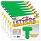 TREND 4 Casual Uppercase Ready Letters, Green, 71/Pack, 6 Packs (T-458-6)