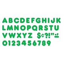 TREND 4 Casual Uppercase Ready Letters, Green, 71/Pack, 6 Packs (T-458-6)