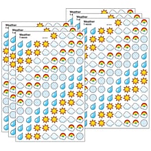 TREND Weather superShapes Stickers, Multicolored, 800 Per Pack, 6 Packs (T-46039-6)