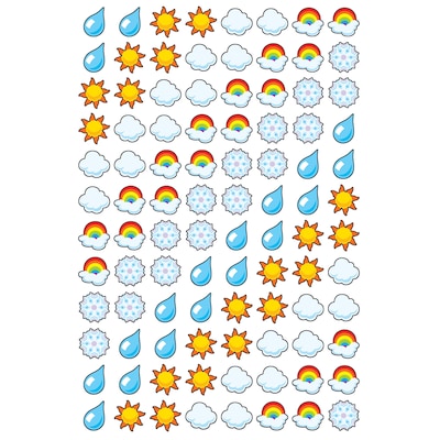 TREND Weather superShapes Stickers, Multicolored, 800 Per Pack, 6 Packs (T-46039-6)