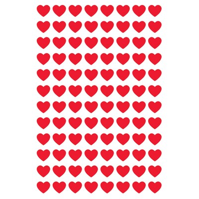 TREND Red Hearts superShapes Stickers, 800 Per Pack, 6 Packs (T-46072-6)