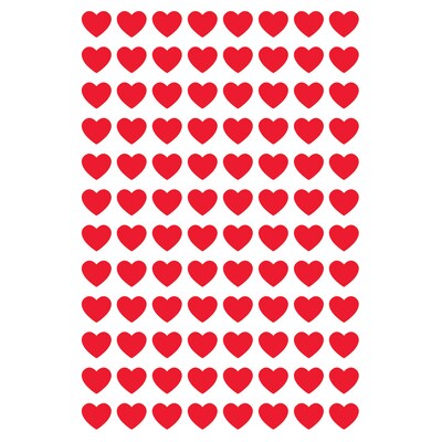 TREND Red Hearts superShapes Stickers, 800 Per Pack, 6 Packs (T-46072-6)