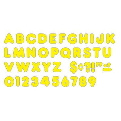 TREND 4 Casual Uppercase Ready Letters, Yellow, 71/Pack, 6 Packs (T-464-6)
