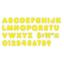 TREND 4 Casual Uppercase Ready Letters, Yellow, 71/Pack, 6 Packs (T-464-6)