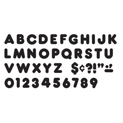 TREND 4" Casual Uppercase Ready Letters, Black, 71/Pack, 6 Packs (T-465-6)