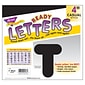 TREND 4" Casual Uppercase Ready Letters, Black, 71/Pack, 6 Packs (T-465-6)