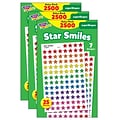 TREND Star Smiles superShapes Stickers Value Pack, 2500 Per Pack, 3 Packs (T-46917-3)