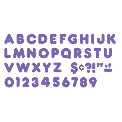 TREND 4 Casual Uppercase Ready Letters, Purple, 71/Pack, 6 Packs (T-470-6)