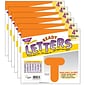 TREND 4" Casual Uppercase Ready Letters, Orange, 71/Pack, 6 Packs (T-475-6)
