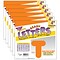 TREND 4 Casual Uppercase Ready Letters, Orange, 71/Pack, 6 Packs (T-475-6)