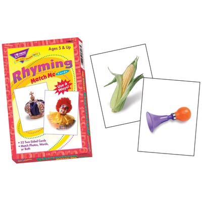 TREND Rhyming Words Match Me® Cards, Matching Game, Grade PK-2 (T-58007-6)