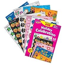 TREND Holiday Celebration Sparkle Stickers Variety Pack, 648 Per Pack, 2 Packs (T-63903-2)