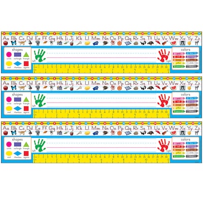 TREND Zaner-Bloser Desk Toppers Reference Name Plates, PreK-1, 3.75 x 18, 36 Per Pack, 3 Packs (T-