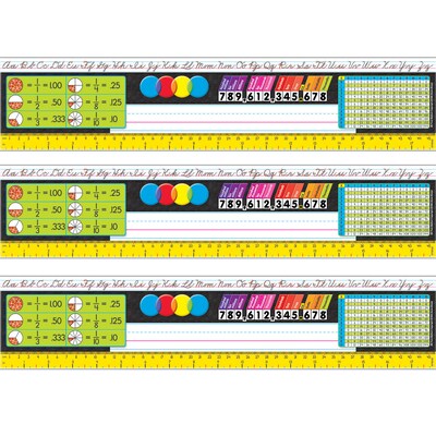 TREND Zaner-Bloser Desk Toppers Reference Name Plates, Grades 3-5, 3.75 x 18, 36 Per Pack, 3 Packs