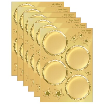 TREND 2 Gold Burst Award Seals Stickers (T-74001-6)