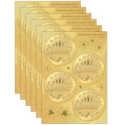 TREND 2 Excellence (Gold) Award Seals Stickers (T-74003-6)