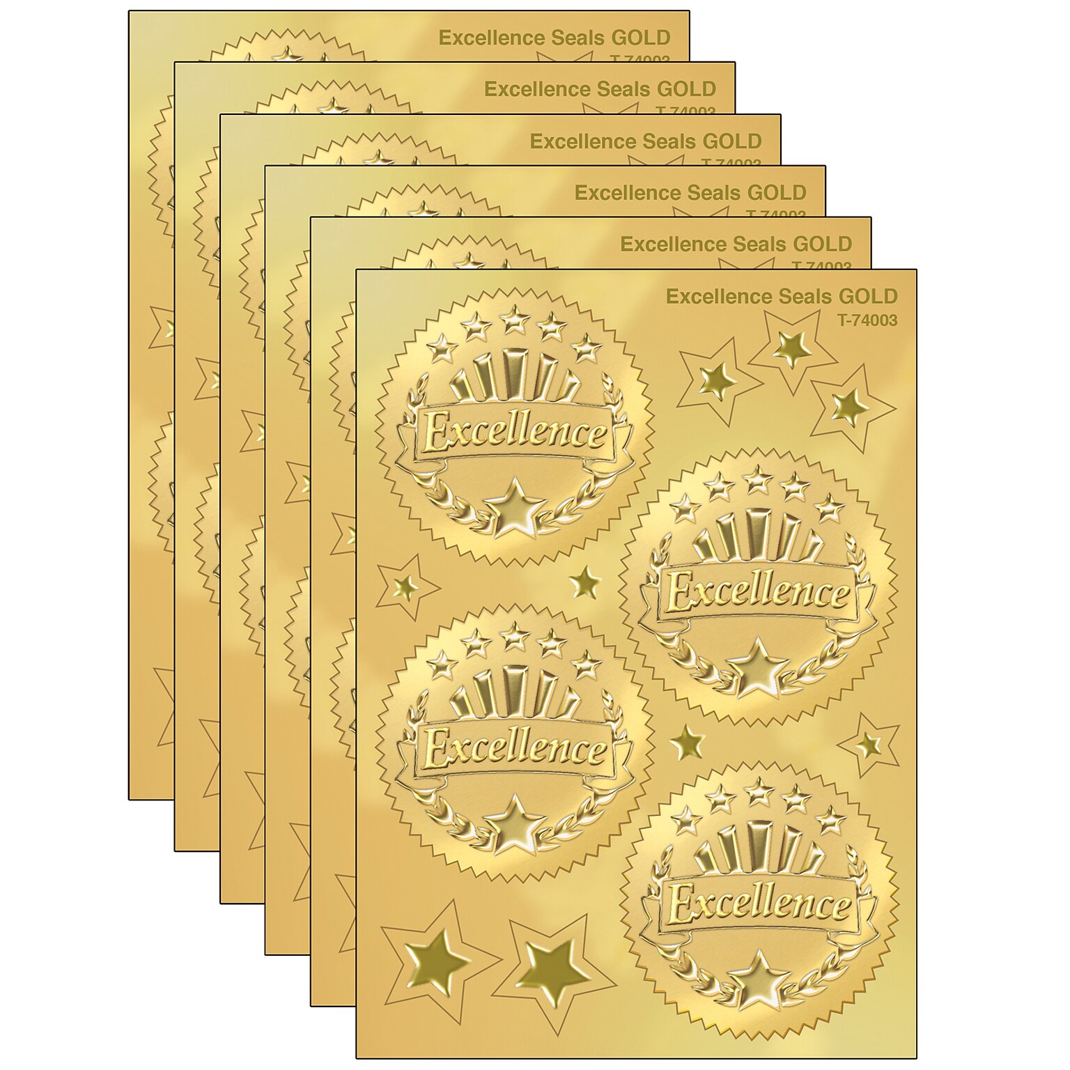 TREND 2 Excellence (Gold) Award Seals Stickers (T-74003-6)