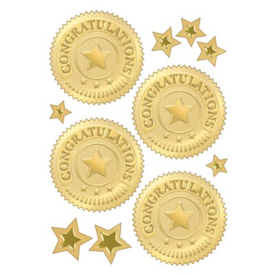 TREND 2 Congratulations (Gold) Award Seals Stickers (T-74011-6)